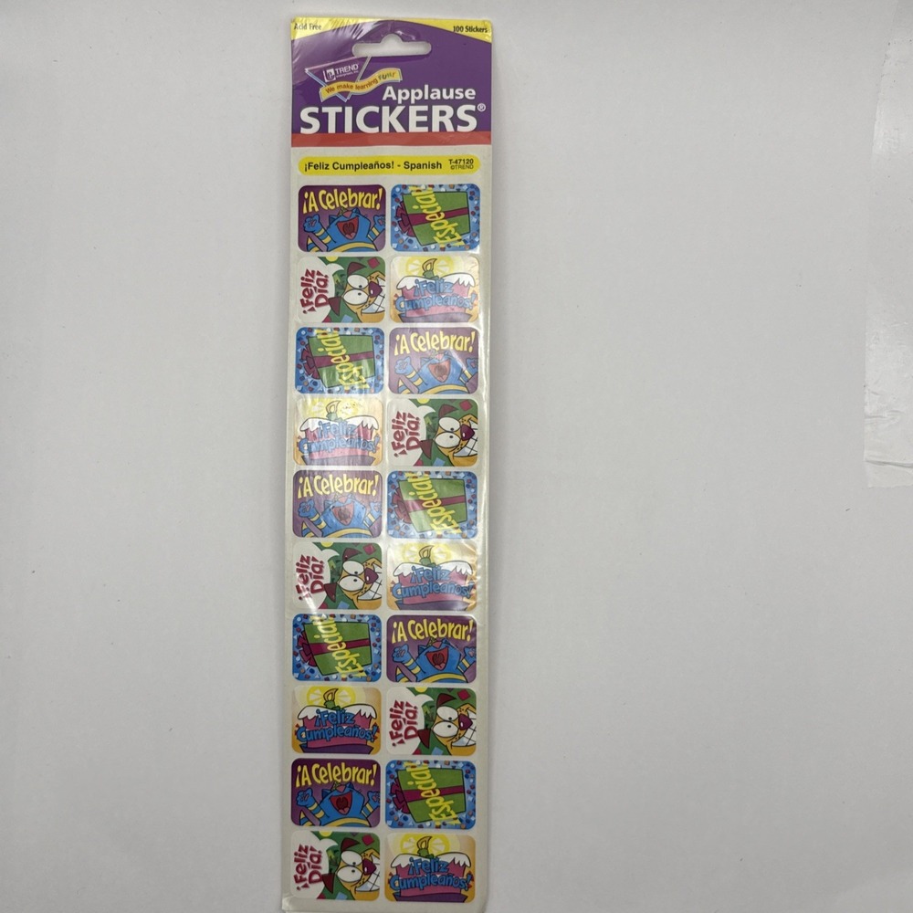 Vintage Applause Motivational Stickers Spanish From 1999